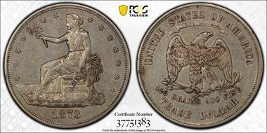 1873-CC T$1 Trade AU50