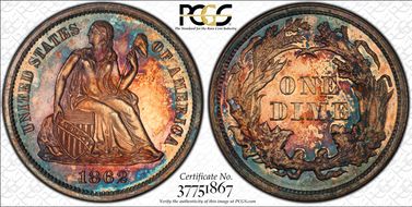 1862 10C PR63