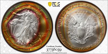 1998 $1 Silver Eagle MS67