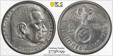 1938-D 2 Mk J-366 AU55