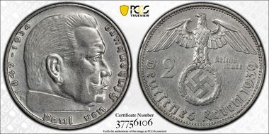 1939-D 2 Mk J-366 AU53