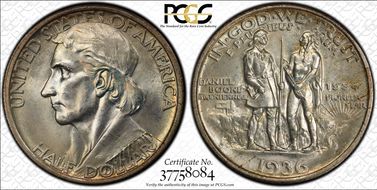 1936-S 50C Boone MS67