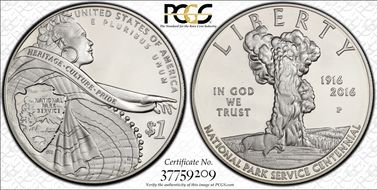 2016-P $1 100th Anniv. Nat'l Parks PR69DCAM