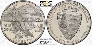 2016-S 50C 100th Anniv. Nat'l Parks PR69DCAM