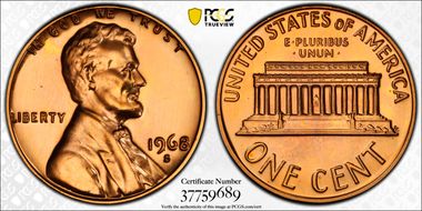 1968-S 1C PR66RD