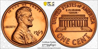 1969-S 1C PR66RD