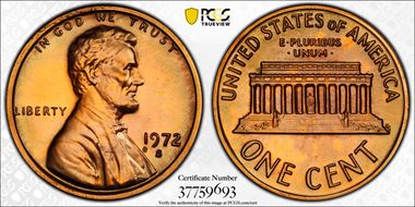 1972-S 1C PR64RD