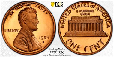 1984-S 1C PR67DCAM