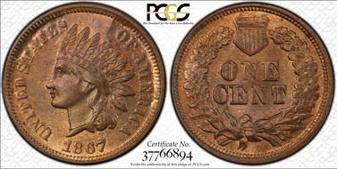 1867 1C RPD FS-303 S-2 MS63RB