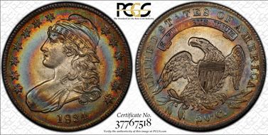 1834 50C Small Date, Small Letters N1