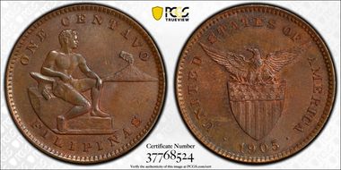 1905 1C KM-163 MS64BN