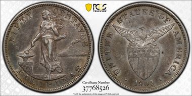 1903 50C KM-167  Ag AU53