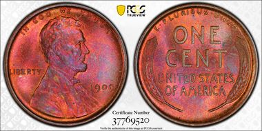 1909 1C Lincoln MS65RB