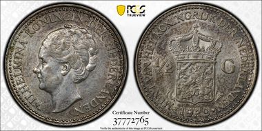 1929 1/2 G Pearls below GI AU58