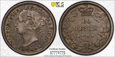 1891 10C 21 Leaves XF45