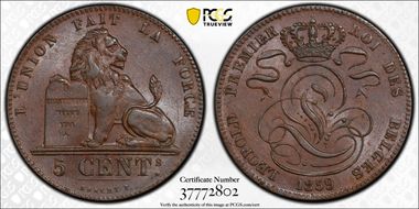 1859 5C KM-5.1 BRAEMT F. MS62BN