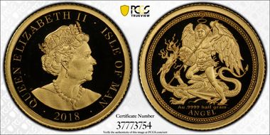 2018 1/64 An 0.5 g. Gold PR70DCAM