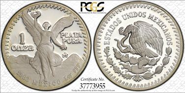 1983-Mo Onza Libertad Ag PR66DCAM