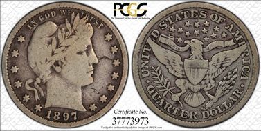 1897-S 25C VG8