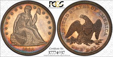 1862 $1 MS63