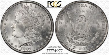 1881 $1 MS66