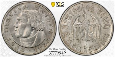 1933-A 2 Mk Luther J-352 MS64