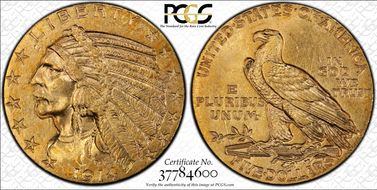 1914 $5 MS62