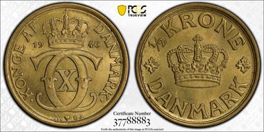 1940 N GJ 1/2 Kr MS66