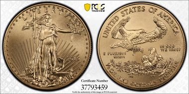 2019 $25 Gold Eagle First Day of Issue MS70