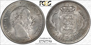 1875 HC/CS Krone KM-797.1  Ag MS63