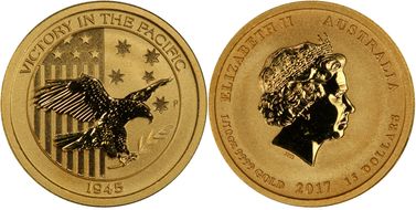2017-P $15 Victory in the Pacific 1/10oz Au MS69