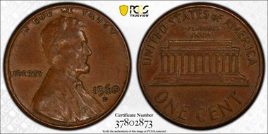 1960-D 1C Large Date AU50BN