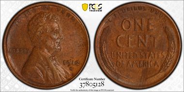 1912-S 1C AU55BN