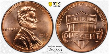 2019-D 1C Shield MS68RD