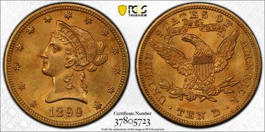 1899 $10 MS63