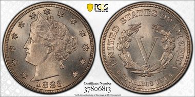 1883 5C No Cents RPD FS-1301 MS66