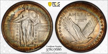 1917 25C Type 1 MS65FH