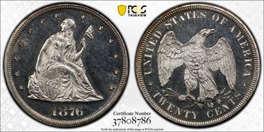 1876 20C PR63CAM