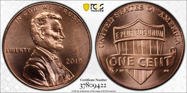 2019 1C Shield MS67RD