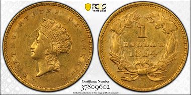 1854 G$1 Type 2 AU55