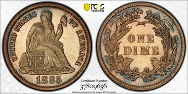 1885 10C PR64CAM