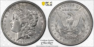 1891 $1 AU53