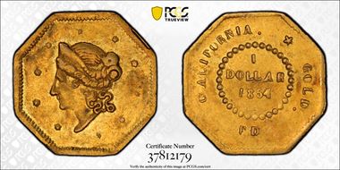 1854 G$1 BG-510 AU55