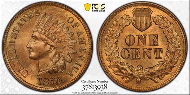 1870 1C Shallow N FS-901 MS66RB