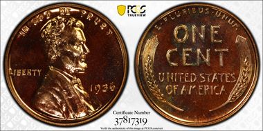 1936 1C Brilliant PR66RD