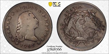 1795 $1 Silver Plug, BB-18 VG10