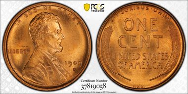 1909-S VDB 1C MS65RD