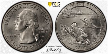 2019-W 25C War in the Pacific NP Early Find MS66