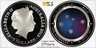 2012 $5 Crux Southern Sky Colorized PR70DCAM
