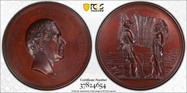 (1850) Medal J-IP-30 Bronzed-Cu Millard Fillmore SP63